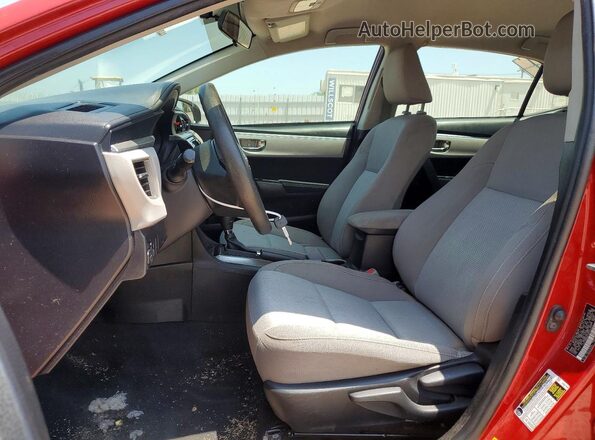 5YFBURHE7GP425913 2016 TOYOTA COROLLA Red Вид салону спереду