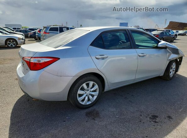 5YFBURHE7GP473802 2016 TOYOTA COROLLA Серебряный Задняя правая четверть