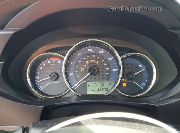 5YFBURHE7GP473802 2016 TOYOTA COROLLA Серебряный Вид щитка приборов