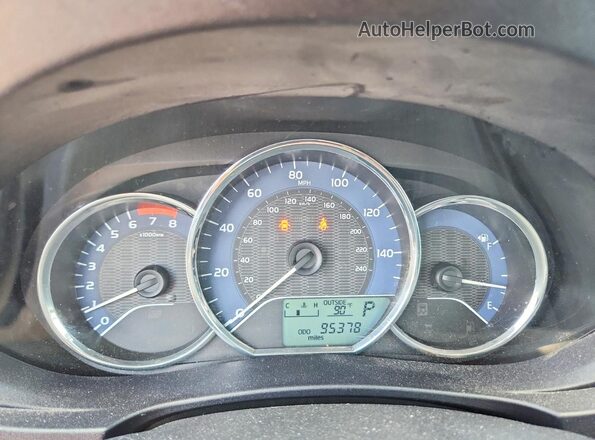 5YFBURHE9GP446097 2016 TOYOTA COROLLA Gray Vista del cuadro de instrumentos