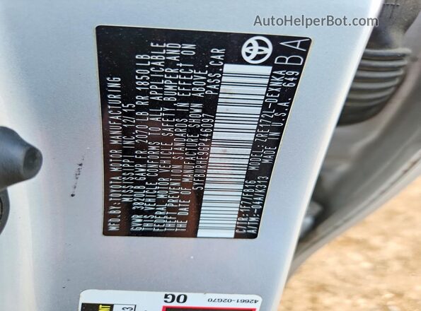 5YFBURHE9GP446097 2016 TOYOTA COROLLA Gray Vista del compartimento del motor