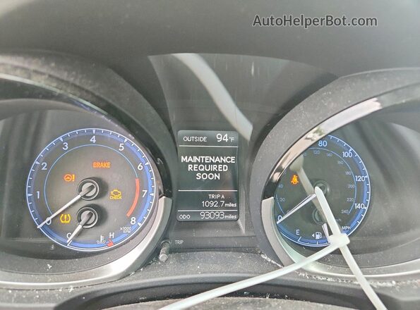 5YFBURHE9GP481982 2016 TOYOTA COROLLA Red Սարքավորումների վահանակի տեսք