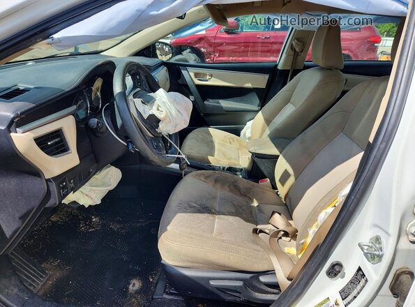 5YFBURHE9GP510347 2016 TOYOTA COROLLA Белый Вид салона спереди