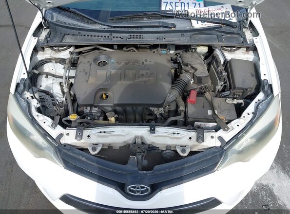 5YFBURHEXGP382278 2016 TOYOTA COROLLA White Rear view