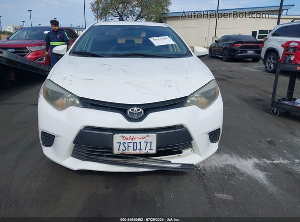 5YFBURHEXGP382278 2016 TOYOTA COROLLA White Instrument cluster view