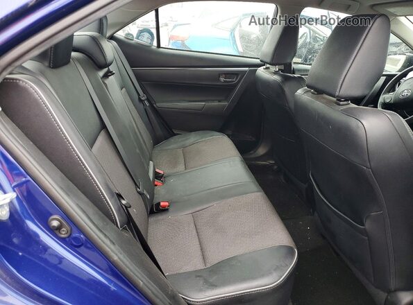 5YFBURHEXGP423086 2016 TOYOTA COROLLA Blue Rear seats view