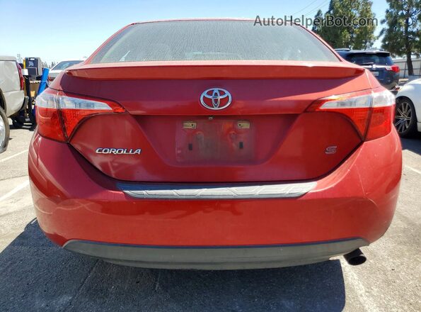 5YFBURHEXGP465371 2016 TOYOTA COROLLA Red Widok z tyłu