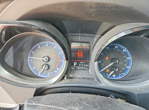 5YFBURHEXGP488858 2016 TOYOTA COROLLA Красный Вид щитка приборов