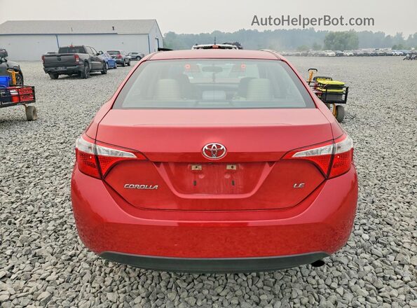 5YFBURHEXGP503441 2016 TOYOTA COROLLA Red უკანა ხედი