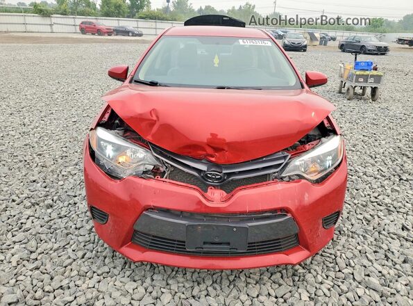 5YFBURHEXGP503441 2016 TOYOTA COROLLA Red წინა ხედი