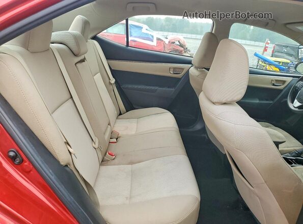 5YFBURHEXGP503441 2016 TOYOTA COROLLA Red უკანა სავარძლების ხედი