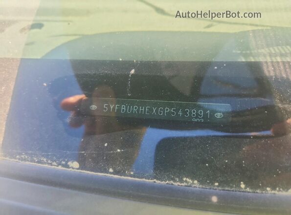 5YFBURHEXGP543891 2016 TOYOTA COROLLA Blue Widok komory silnika