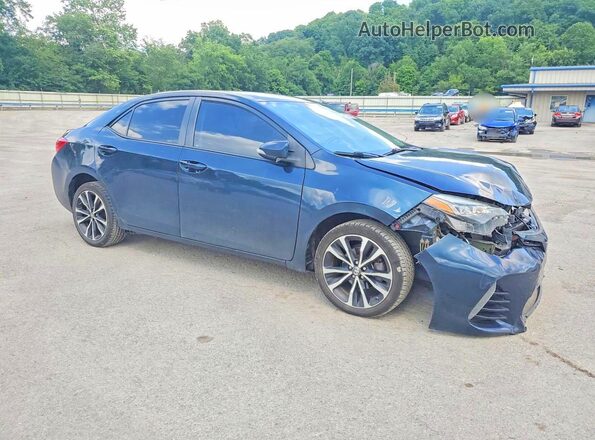 5YFBURHEXHP656659 2017 TOYOTA COROLLA Синий Передняя правая четверть