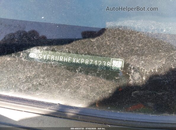 5YFBURHEXKP871238 2019 TOYOTA COROLLA Красный 