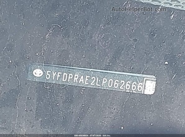 5YFDPRAE2LP062666 2020 TOYOTA COROLLA White Вид підкапотного простору