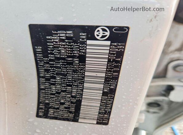 5YFDPRAE7LP056281 2020 TOYOTA COROLLA White ძრავის განყოფილების ხედი
