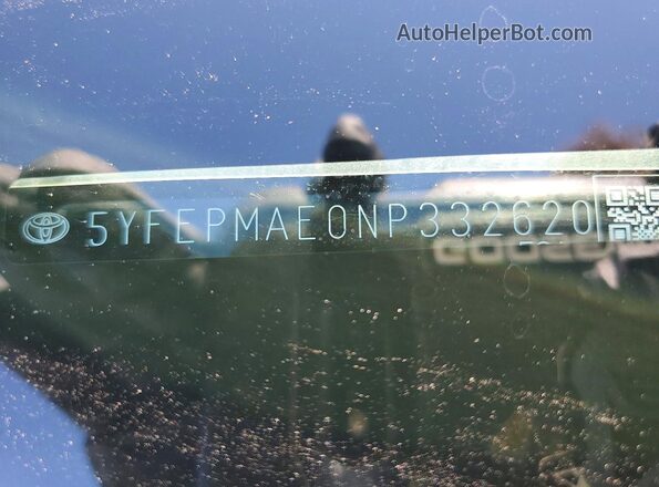 5YFEPMAE0NP332620 2022 TOYOTA COROLLA Silver VIN կոդի պիտակի տեսք