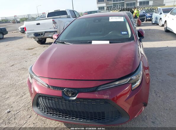 5YFEPMAE0NP381915 2022 TOYOTA COROLLA Burgundy Vista del cuadro de instrumentos