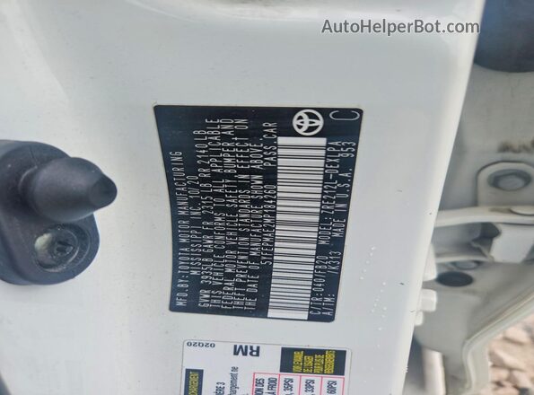 5YFEPMAE2MP184260 2021 TOYOTA COROLLA White Вид підкапотного простору
