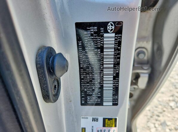5YFEPMAE2MP191788 2021 TOYOTA COROLLA Silver Widok komory silnika