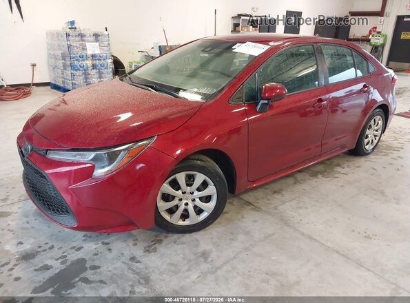 5YFEPMAE2NP380328 2022 TOYOTA COROLLA Burgundy წინა მარცხენა ხედი სამი მეოთხედიდან