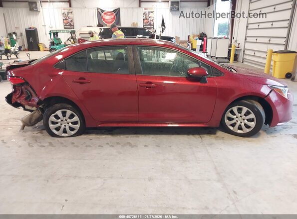 5YFEPMAE2NP380328 2022 TOYOTA COROLLA Burgundy უკანა სალონის ხედი