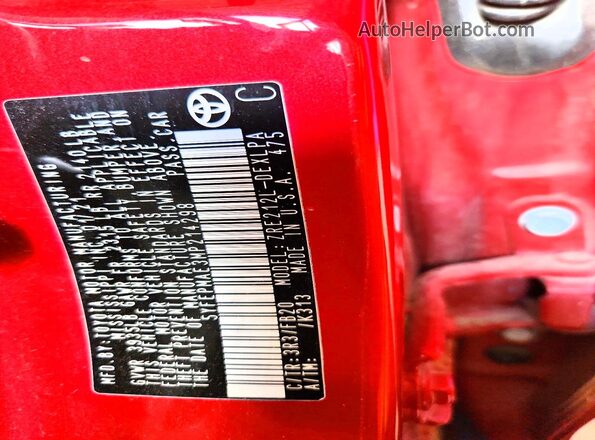 5YFEPMAE3MP214298 2021 TOYOTA COROLLA Red Engine compartment view