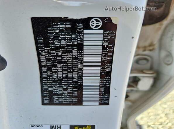 5YFEPMAE3MP248208 2021 TOYOTA COROLLA White Engine compartment view