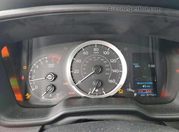 5YFEPMAE3NP376692 2022 TOYOTA COROLLA Blue Instrument cluster view