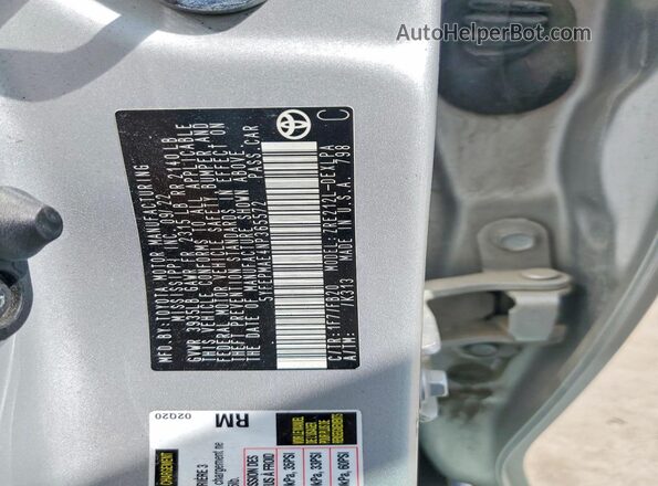 5YFEPMAE4NP365572 2022 TOYOTA COROLLA Silver Vista del compartimento del motor