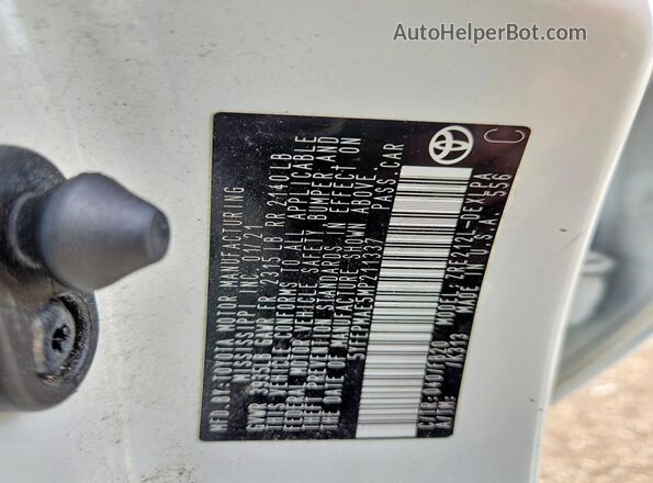 5YFEPMAE5MP211337 2021 TOYOTA COROLLA White Vista del compartimento del motor