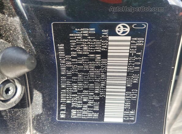 5YFEPMAE6MP152380 2021 TOYOTA COROLLA Черный Вид подкапотного пространства