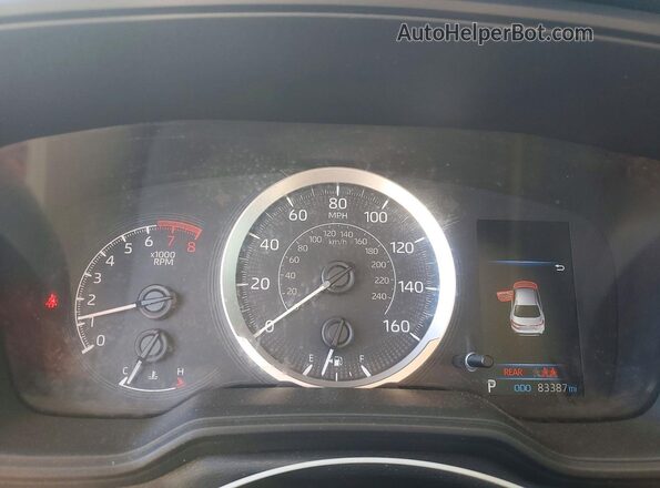 5YFEPMAE6MP185816 2021 TOYOTA COROLLA Black Instrument cluster view