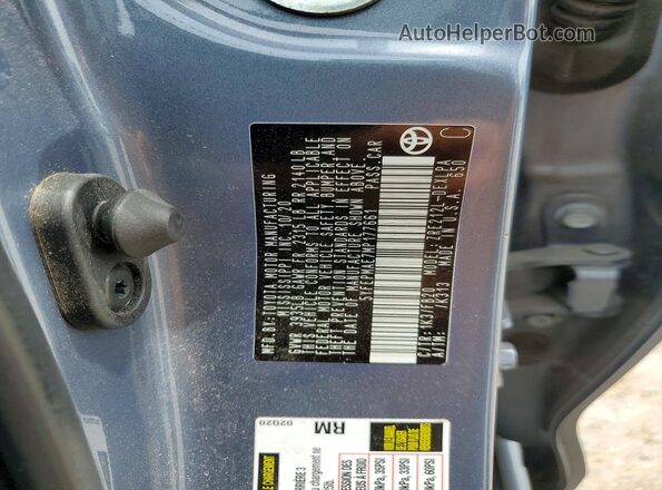 5YFEPMAE7MP177661 2021 TOYOTA COROLLA Blue Вид підкапотного простору