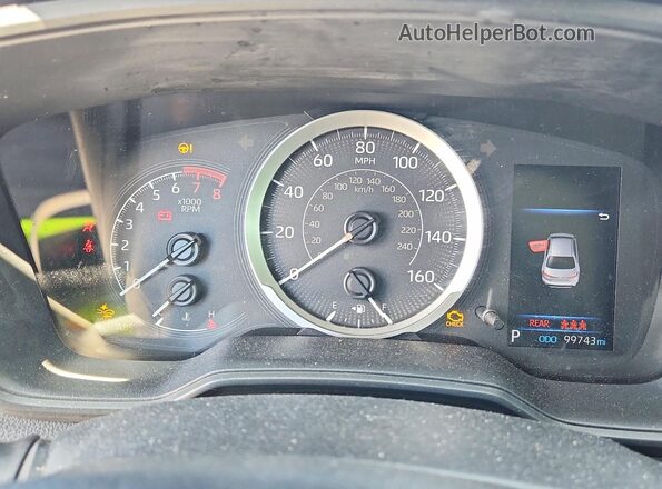 5YFEPMAE7NP288311 2022 TOYOTA COROLLA Black ხელსაწყოთა პანელის ხედი