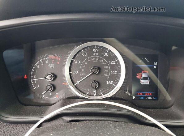 5YFEPMAE7NP351603 2022 TOYOTA COROLLA Белый Вид щитка приборов