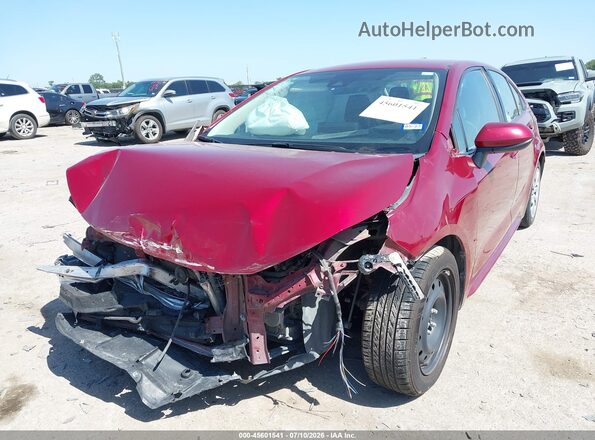 5YFEPMAE8NP342683 2022 TOYOTA COROLLA Red Առջևի ձախ երեք քառորդ տեսարան