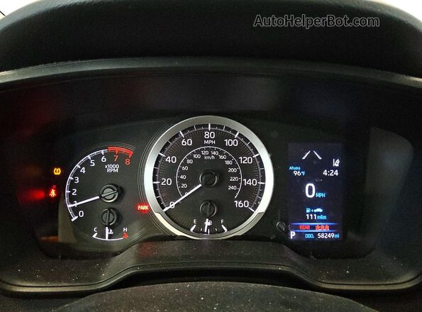 5YFEPMAE8NP390751 2022 TOYOTA COROLLA Silver Vista del cuadro de instrumentos