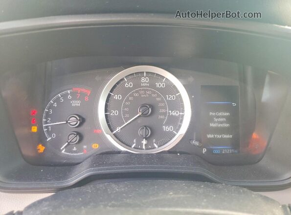 5YFEPMAE9NP319655 2022 TOYOTA COROLLA Blue Vista del cuadro de instrumentos