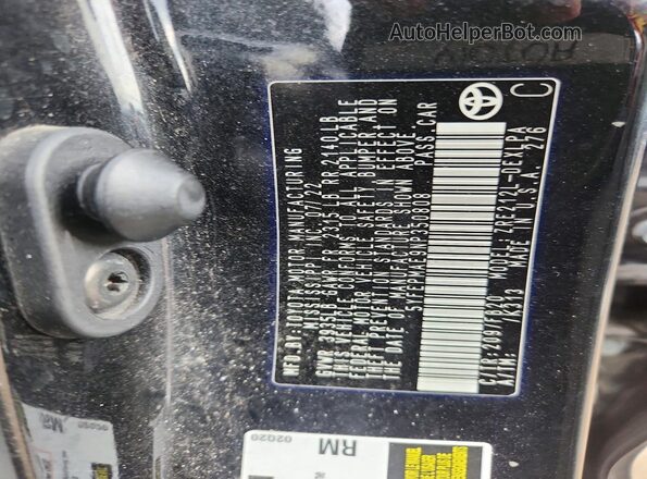 5YFEPMAE9NP350808 2022 TOYOTA COROLLA Black ძრავის განყოფილების ხედი