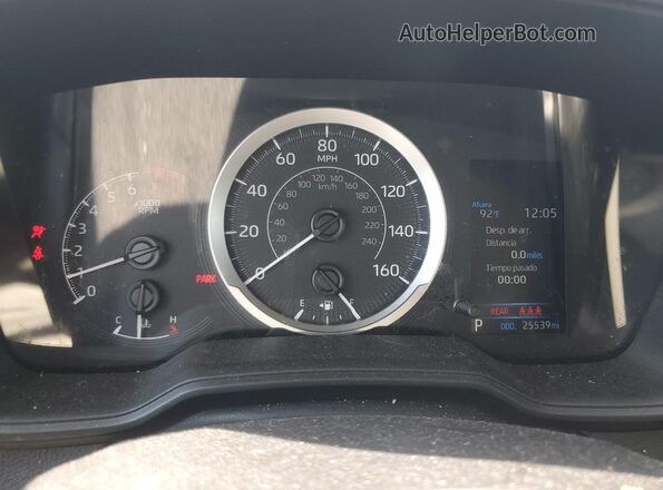 5YFEPMAE9NP388541 2022 TOYOTA COROLLA Blue Вид щитка приладів