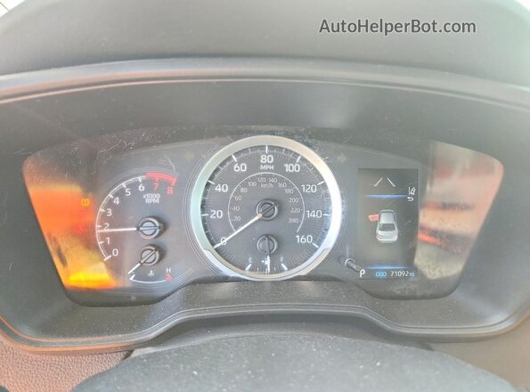 5YFEPMAEXNP345536 2022 TOYOTA COROLLA Blue Vista del cuadro de instrumentos