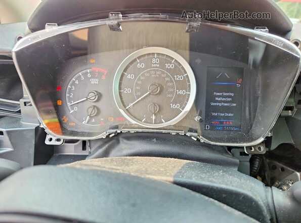5YFEPRAE0LP057681 2020 TOYOTA COROLLA Burgundy Instrument cluster view