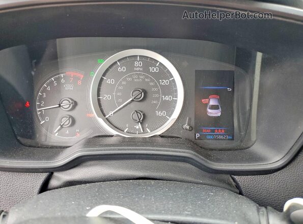5YFEPRAE1LP103471 2020 TOYOTA COROLLA Blue Instrument cluster view