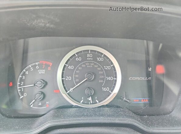 5YFEPRAE3LP017417 2020 TOYOTA COROLLA White ხელსაწყოთა პანელის ხედი