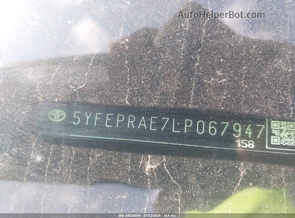 5YFEPRAE7LP067947 2020 TOYOTA COROLLA Синий Вид подкапотного пространства
