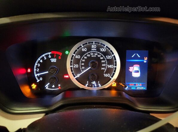 5YFEPRAE8LP142932 2020 TOYOTA COROLLA Blue Вид щитка приладів
