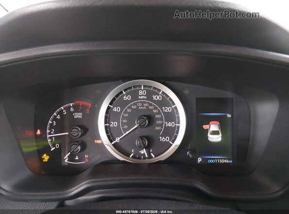 5YFEPRAEXLP011601 2020 TOYOTA COROLLA Silver Widok tylnych siedzeń