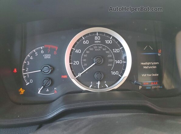 5YFEPRAEXLP066811 2020 TOYOTA COROLLA Red Widok zestawu wskaźników