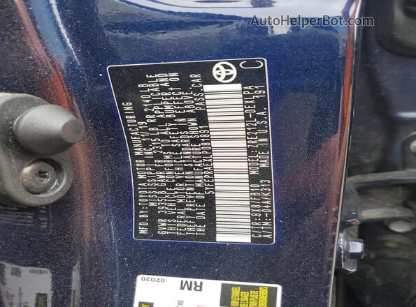 5YFEPRAEXLP081891 2020 TOYOTA COROLLA Blue Շարժիչի բաժամունքի տեսք